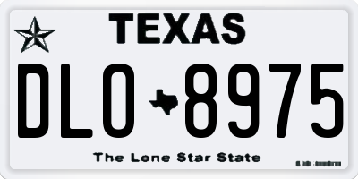 TX license plate DLO8975