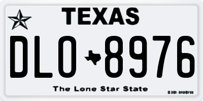TX license plate DLO8976