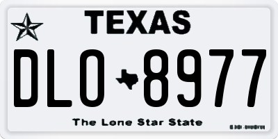 TX license plate DLO8977