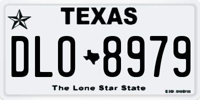TX license plate DLO8979