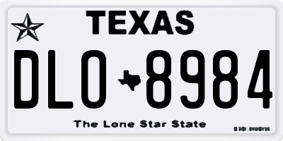TX license plate DLO8984