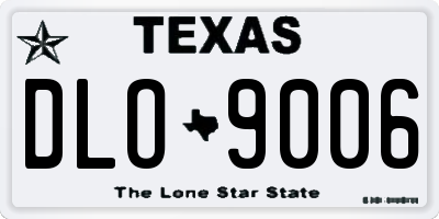 TX license plate DLO9006