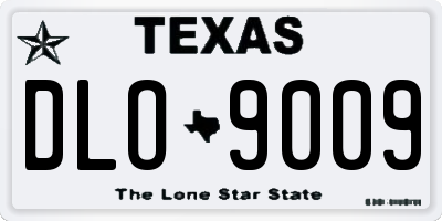 TX license plate DLO9009