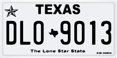 TX license plate DLO9013