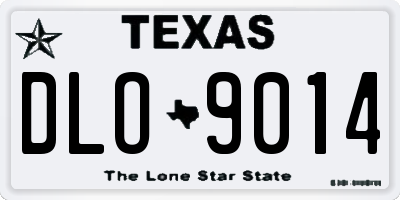 TX license plate DLO9014