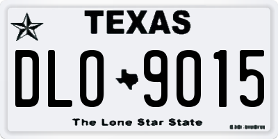 TX license plate DLO9015