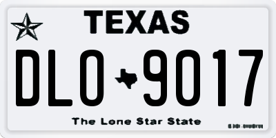 TX license plate DLO9017