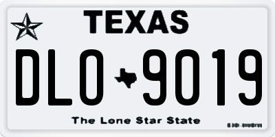 TX license plate DLO9019