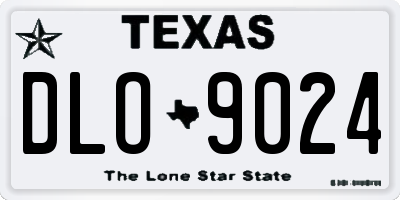 TX license plate DLO9024