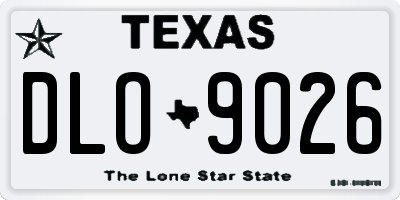 TX license plate DLO9026