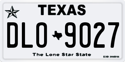 TX license plate DLO9027