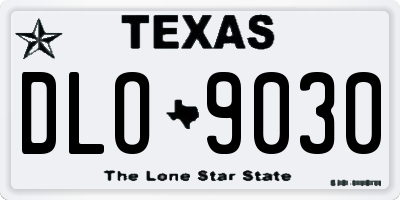 TX license plate DLO9030