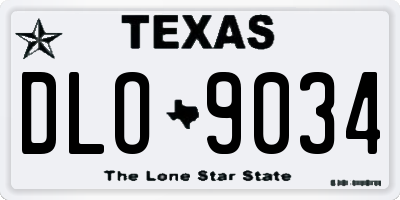 TX license plate DLO9034