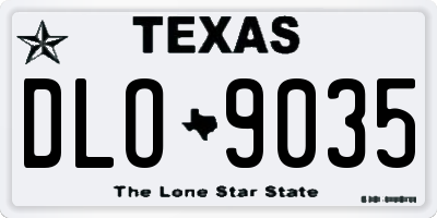 TX license plate DLO9035