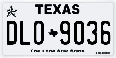 TX license plate DLO9036