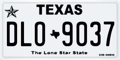 TX license plate DLO9037