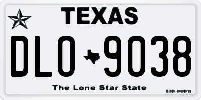 TX license plate DLO9038
