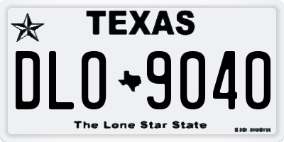 TX license plate DLO9040