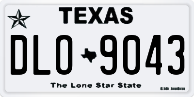TX license plate DLO9043