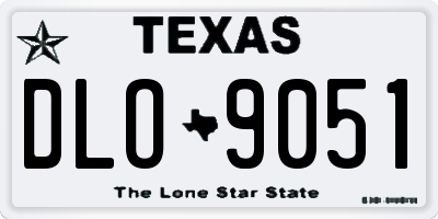 TX license plate DLO9051