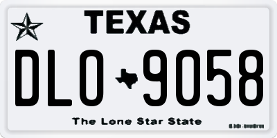 TX license plate DLO9058
