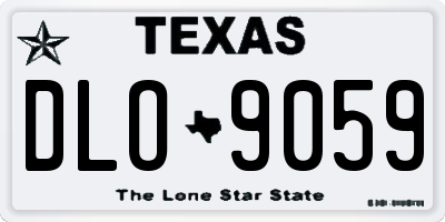 TX license plate DLO9059