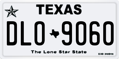 TX license plate DLO9060