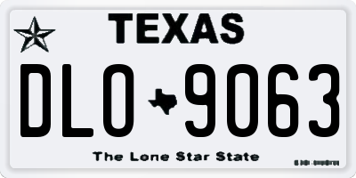 TX license plate DLO9063