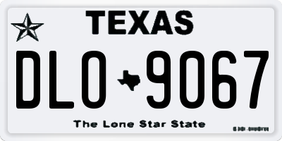 TX license plate DLO9067