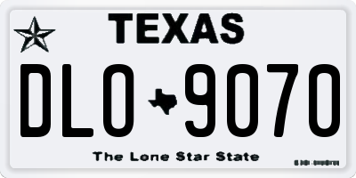 TX license plate DLO9070