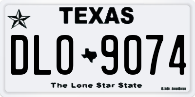 TX license plate DLO9074