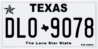 TX license plate DLO9078