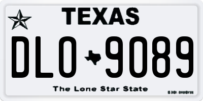 TX license plate DLO9089