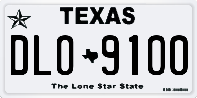 TX license plate DLO9100
