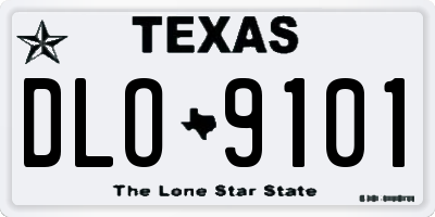 TX license plate DLO9101