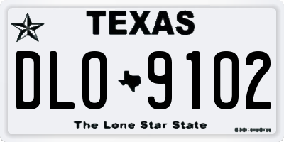 TX license plate DLO9102
