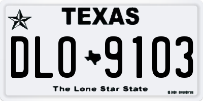 TX license plate DLO9103