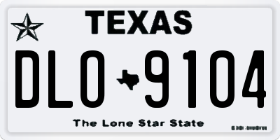 TX license plate DLO9104
