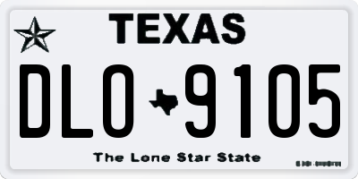 TX license plate DLO9105
