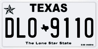 TX license plate DLO9110