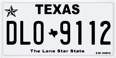 TX license plate DLO9112