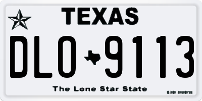 TX license plate DLO9113