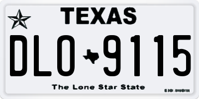 TX license plate DLO9115