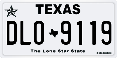 TX license plate DLO9119
