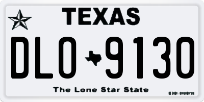 TX license plate DLO9130
