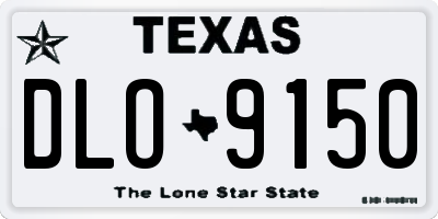 TX license plate DLO9150