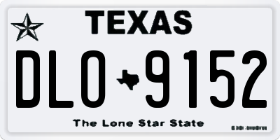 TX license plate DLO9152