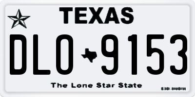 TX license plate DLO9153