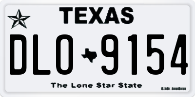 TX license plate DLO9154