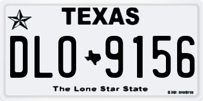 TX license plate DLO9156